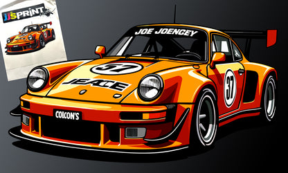 Motorsport 911 Custom DTF Design - High Quality DTF Print on Cotton