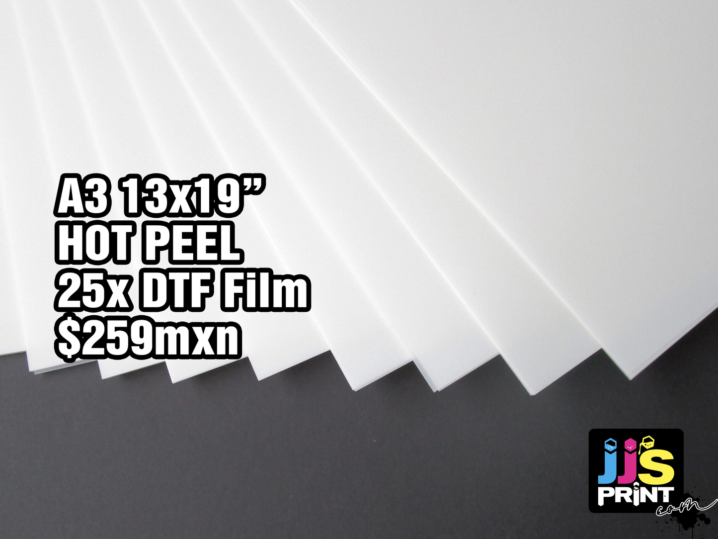 A4 13x19" DTF Film 25x Hot Peel DTF Films $259MXN - Direct to Film DTF