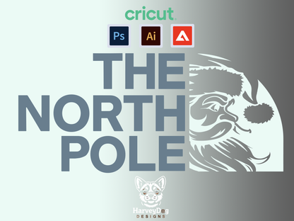 The North Pole SVG/PNG, The North Face Christmas Parody, Perfect PNG, SVG Download for DTF, Vinyl, DTG, Card Stock, HTV, Embroidery.