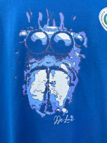 Macro Jumping Spider T-Shirt - Signature Design 003-BLUE Mens