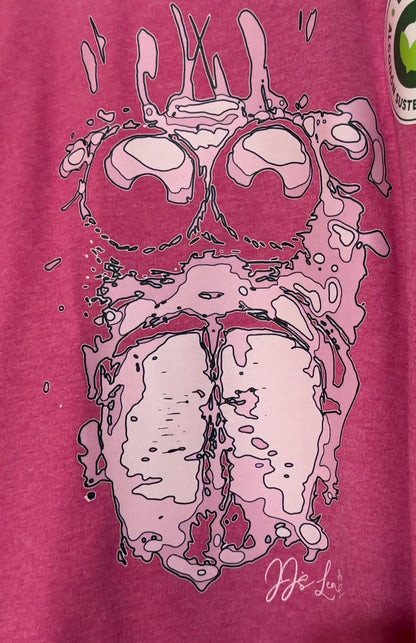 Macro Jumping Spider T-Shirt - Signature Design 004-Retro Pink Womens