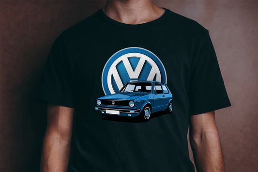 Classic VW GOLF Mk1 Custom DTF Design - High Quality DTF Print on Cotton