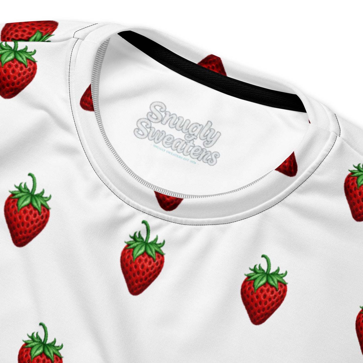 The Snugly Sweater "Strawberry Fields Edition" Unisex Sweatshirt Lined Brushed Fleece, Cotton Feel Front