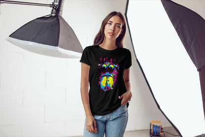 Macro Jumping Spider T-Shirt - Signature Design 001 Womens