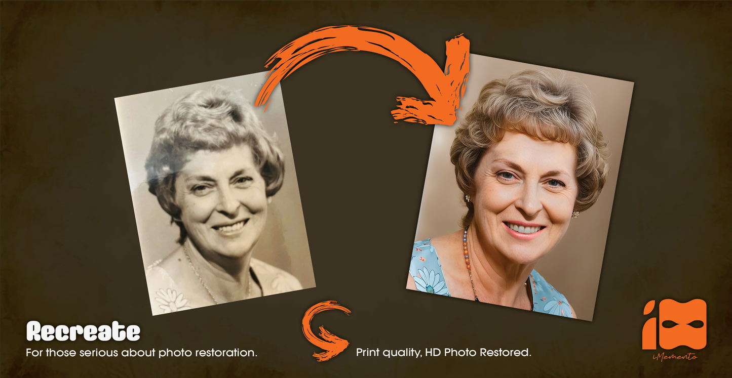 Old Photo Restoration - Recreate 1 Image - Upload Intro Offer $2.99USD