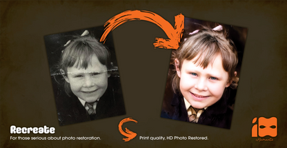 Old Photo Restoration - Recreate 1 Image - Upload Intro Offer $2.99USD