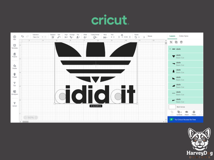 I Did It SVG/PNG ididit Designs, Adidas logo parody, adidas fun, adidas fun svg, fun logo adidas, vector art, download instantly.