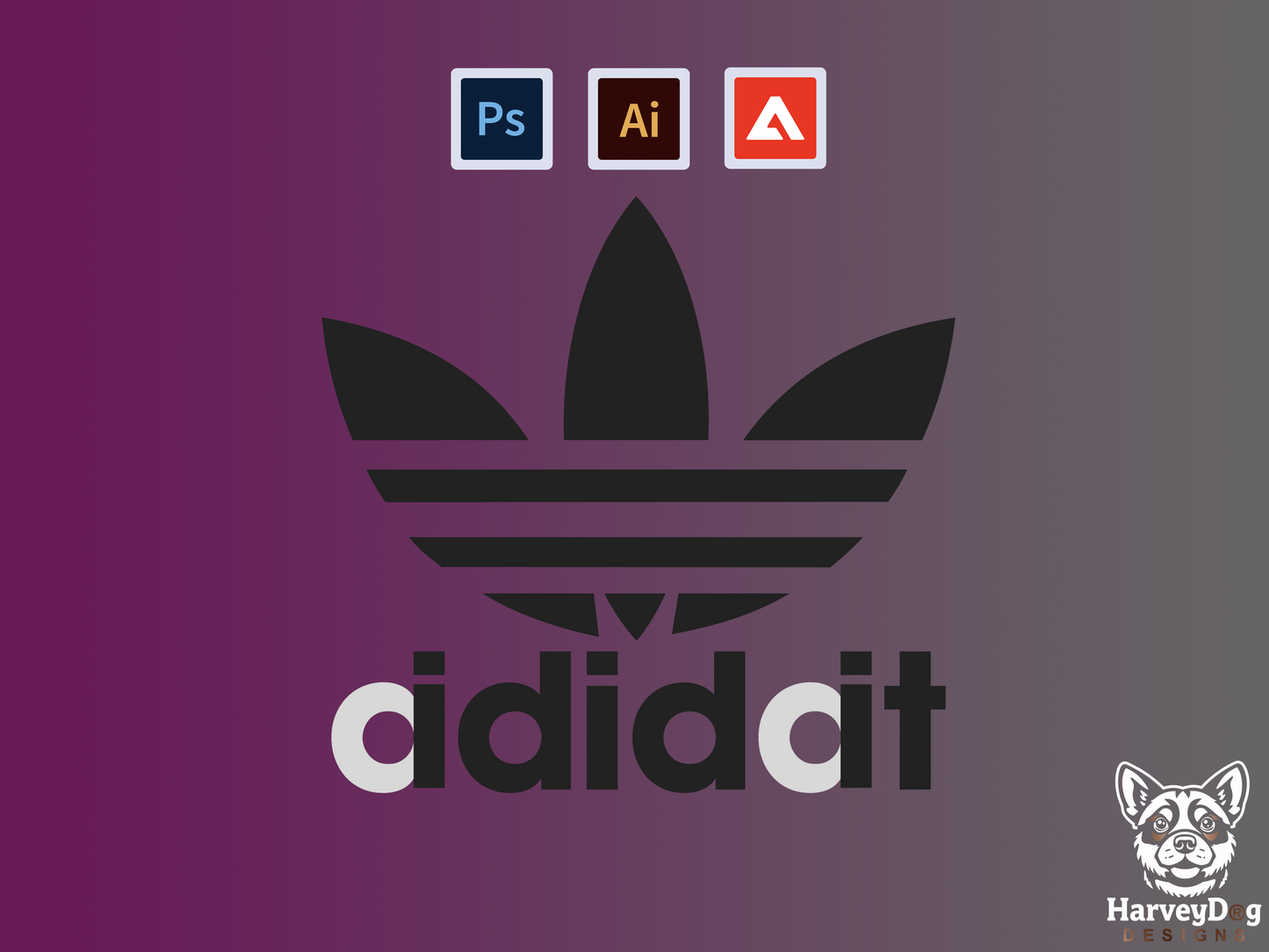 I Did It SVG/PNG ididit Designs, Adidas logo parody, adidas fun, adidas fun svg, fun logo adidas, vector art, download instantly.