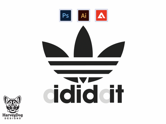 I Did It SVG/PNG ididit Designs, Adidas logo parody, adidas fun, adidas fun svg, fun logo adidas, vector art, download instantly.