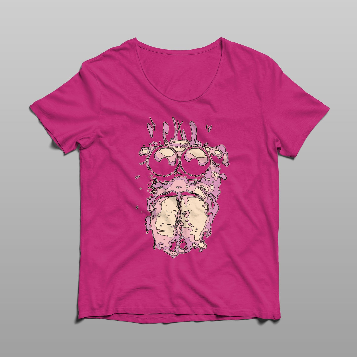 Macro Jumping Spider T-Shirt - Signature Design 004-Retro Pink Womens